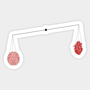 Heart And Brain Sticker